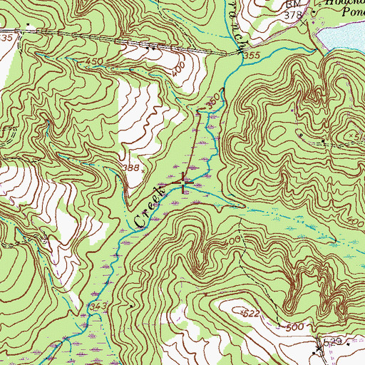 Topographic Map of Ball Branch, GA
