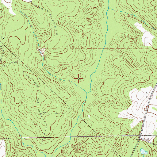 Topographic Map of Beulah Church (historical), GA