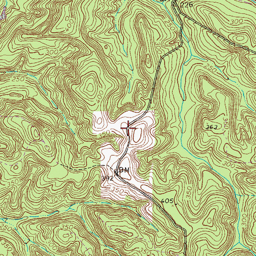 Topographic Map of Blufftown (historical), GA