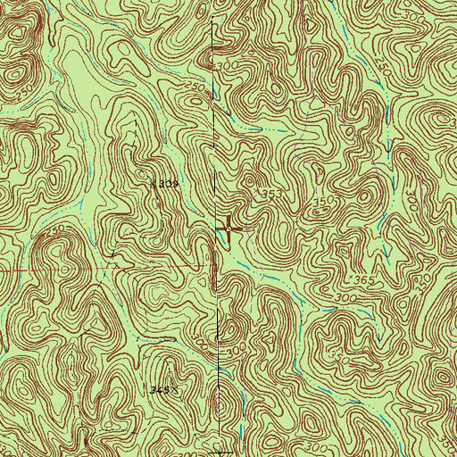 Topographic Map of California Woods, GA