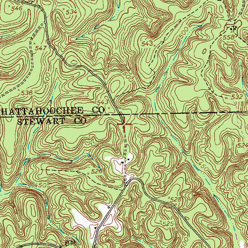 Topographic Map of Green Hill (historical), GA