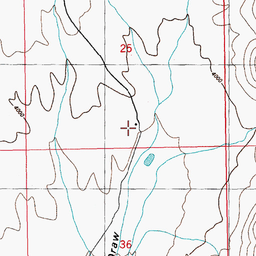 Topographic Map of Cox Ranch, AZ