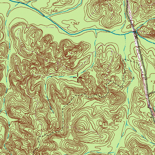 Topographic Map of Hannahatchee Wildlife Management Area, GA