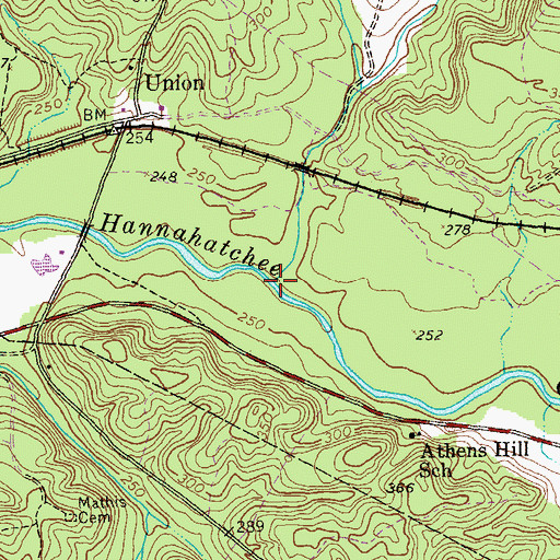 Topographic Map of Hollman Creek, GA