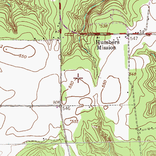 Topographic Map of Humber School (historical), GA