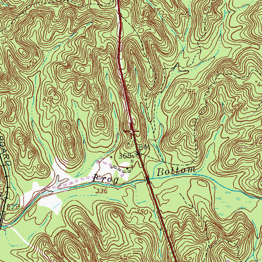 Topographic Map of Johnson Hill Church (historical), GA