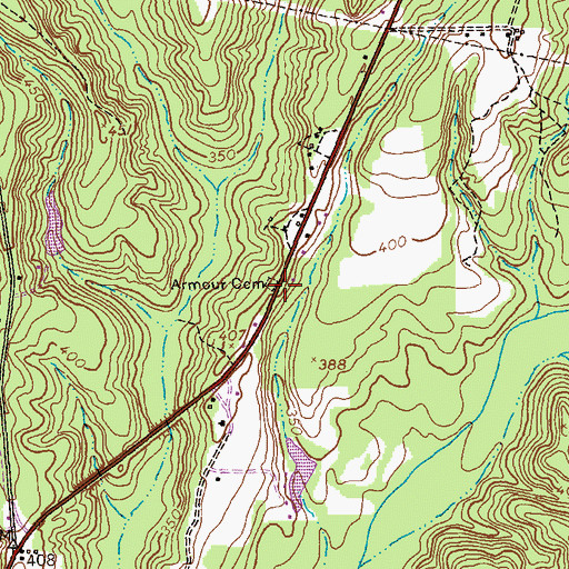 Topographic Map of Liveoak Church, GA