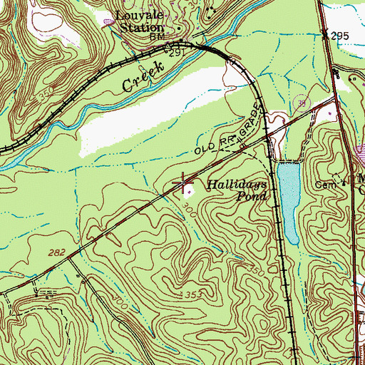Topographic Map of New Saint Mathis Church, GA