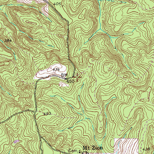 Topographic Map of Orletta School (historical), GA