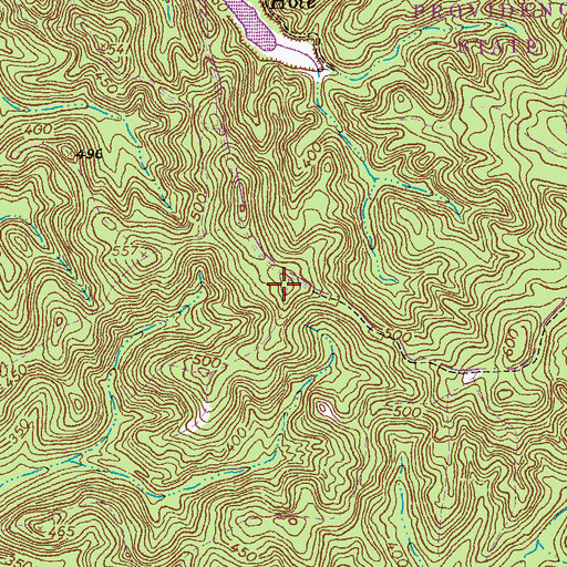 Topographic Map of Patterson Hills, GA