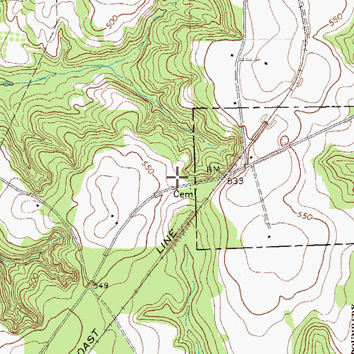 Topographic Map of Pisgah Church (historical), GA