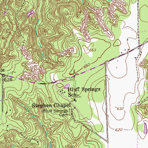 Topographic Map of Providence School (historical), GA