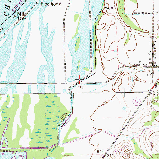 Topographic Map of Rankin Landing, GA