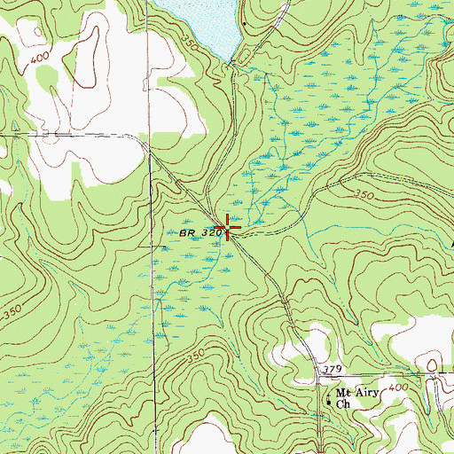 Topographic Map of Singer Bridge, GA