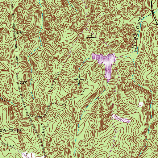 Topographic Map of Stewart County, GA
