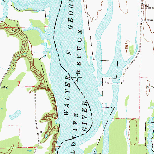Topographic Map of Thompson Landing, GA