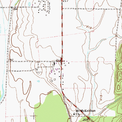 Topographic Map of Thompson Store (historical), GA