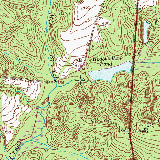 Topographic Map of Vorus Bridge (historical), GA