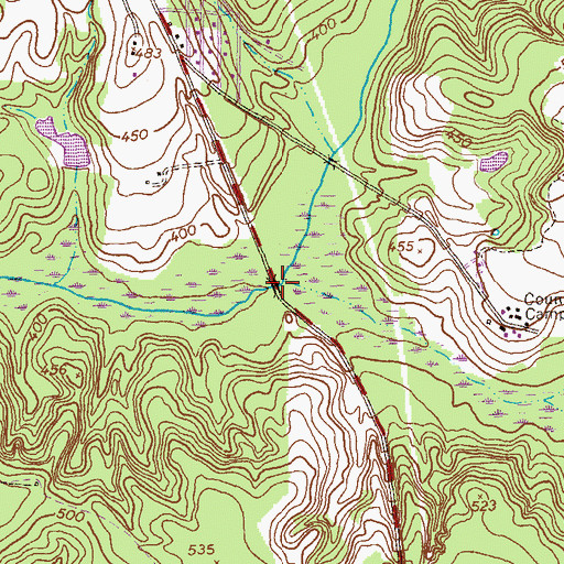 Topographic Map of West Branch, GA
