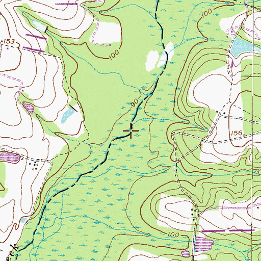 Topographic Map of Banards Ford, GA