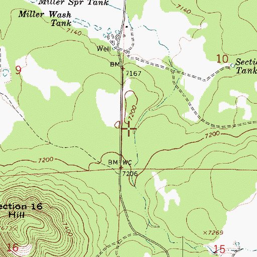 Topographic Map of Spring Valley, AZ