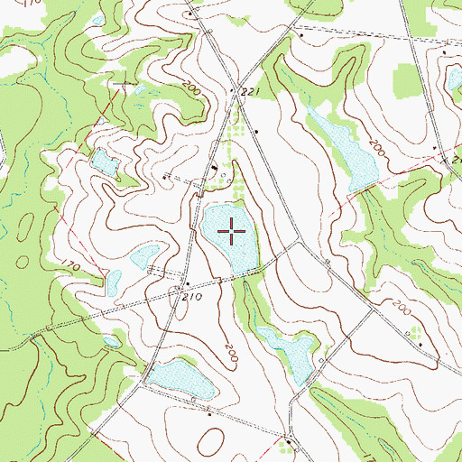 Topographic Map of Calloway Lake, GA