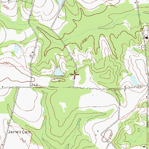 Topographic Map of Cedar Creek School (historical), GA