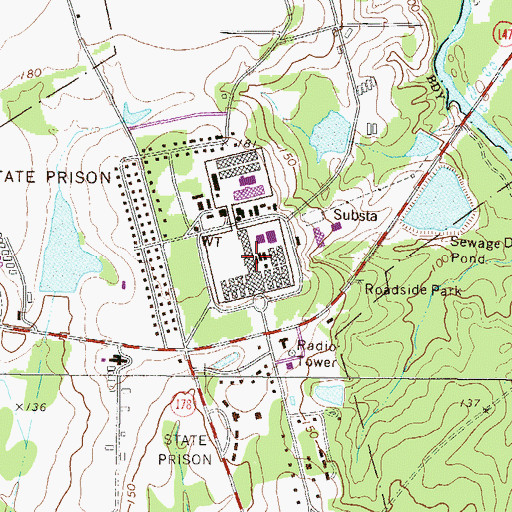Topographic Map of Georgia State Prison, GA