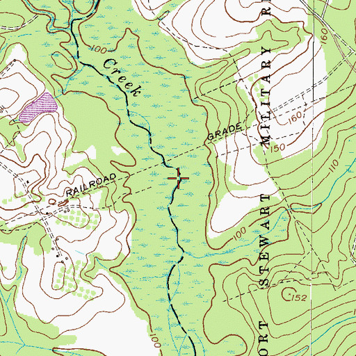 Topographic Map of Jones Ford, GA
