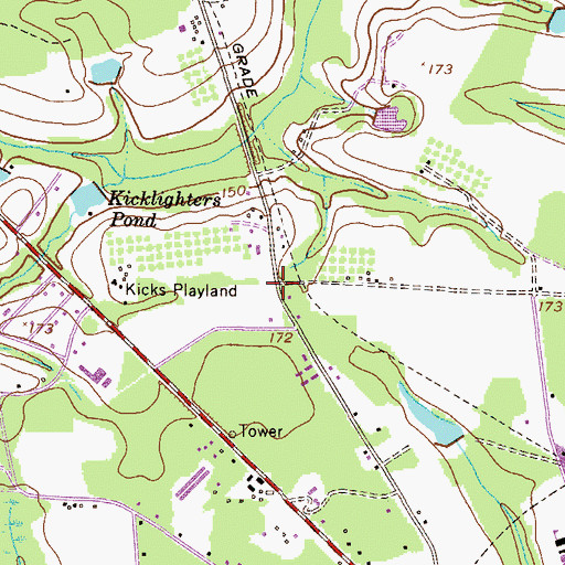 Topographic Map of Kicklighter (historical), GA
