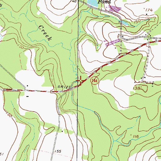 Topographic Map of Padgett Pond (historical), GA
