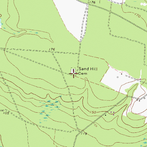 Topographic Map of Roberts Chapel (historical), GA