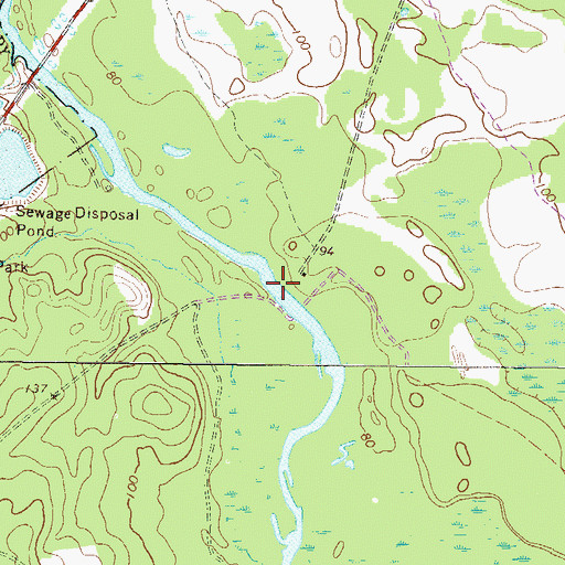Topographic Map of Ryals Bridge (historical), GA