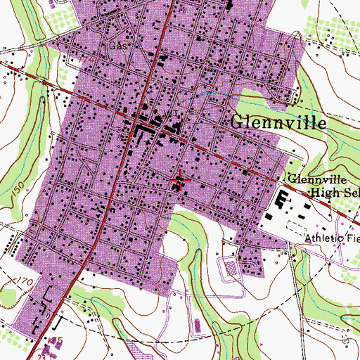 Topographic Map of Seckinger Primary School, GA