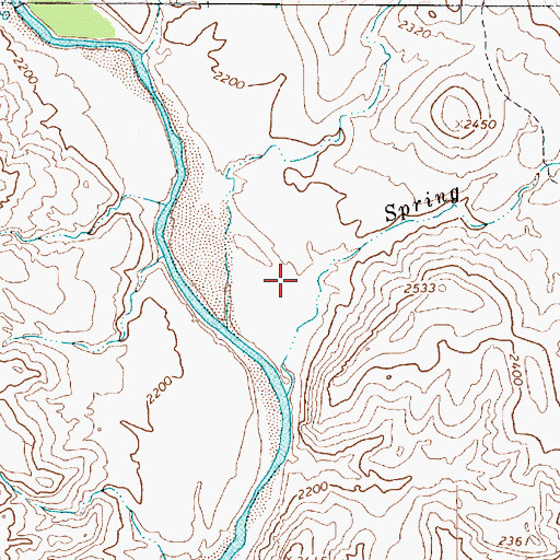 Topographic Map of Spring Wash, AZ