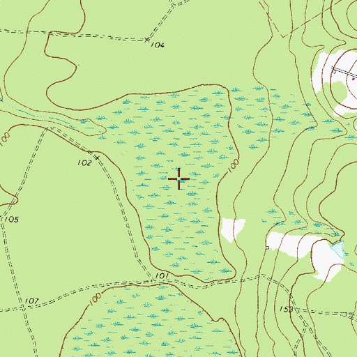 Topographic Map of Sugar Bay, GA