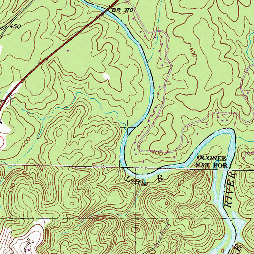 Topographic Map of Reece Branch, GA