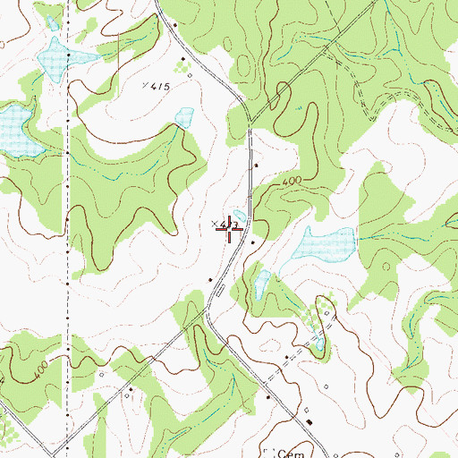 Topographic Map of Bleckley County, GA