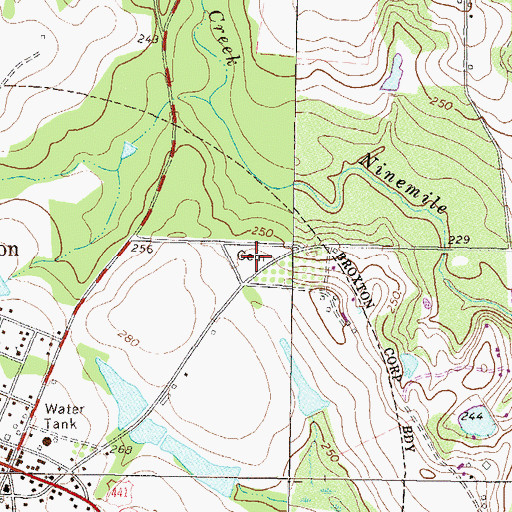 Topographic Map of Broxton City Cemetery, GA