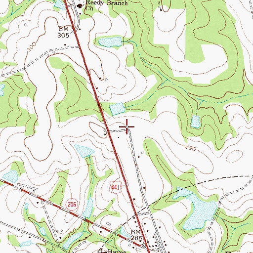 Topographic Map of Trinity Mission for Christ Deliverance Center, GA