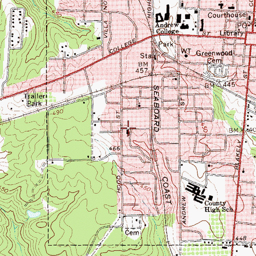 Topographic Map of New Beginning Holiness Church, GA