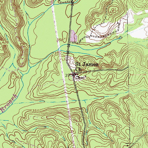 Topographic Map of Walnut Grove School (historical), GA