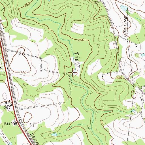 Topographic Map of Gillis Mill Pond (historical), GA