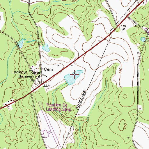 Topographic Map of Gillis Pond, GA