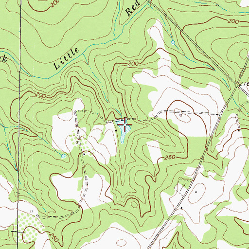 Topographic Map of Hall Pond, GA