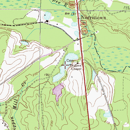 Topographic Map of Sumner Pond, GA