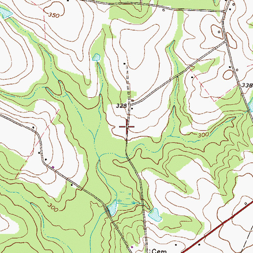 Topographic Map of Treutlen County, GA