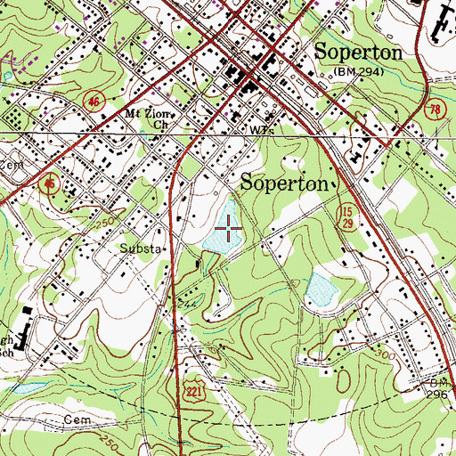 Topographic Map of Waller Pond, GA