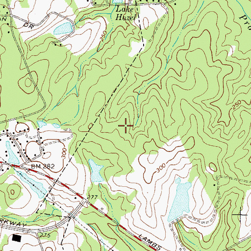Topographic Map of Emanuel County, GA