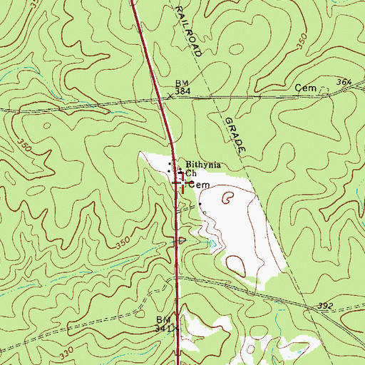 Topographic Map of Bithynia Cemetery, GA